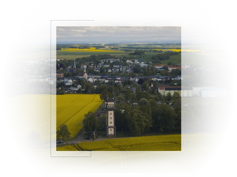 Blick vom Berg aus auf Geringswalde